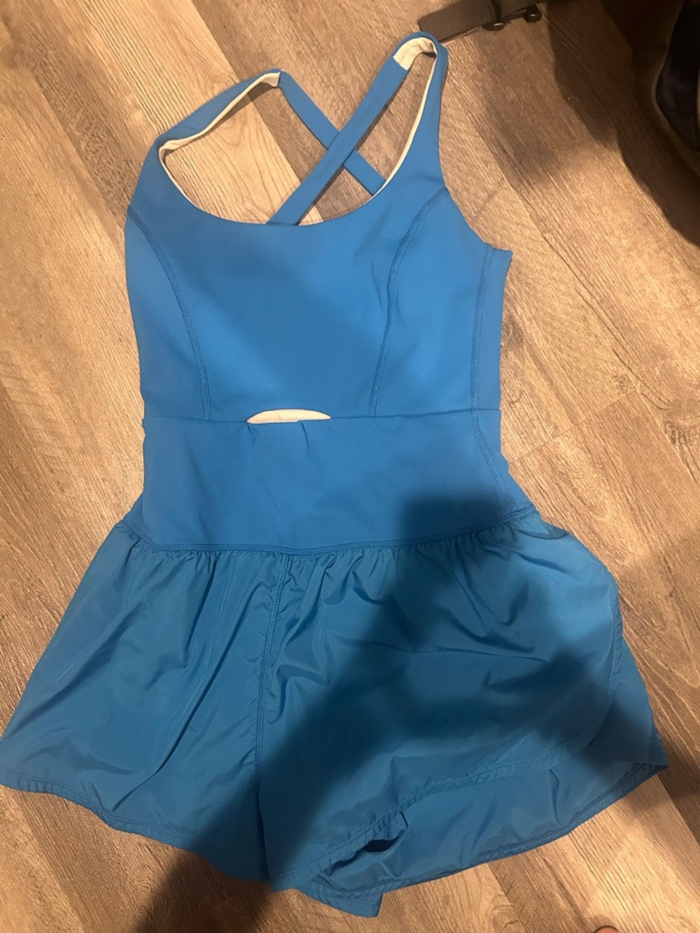 Free People Movement Blue Crossback Romper